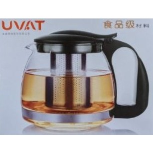 全新 700ml 耐熱晶透玻璃茶壺 + 304不鏽鋼茶濾內膽 大姆指按壓式開蓋 泡茶壺 花茶壺 玻璃壺 咖啡壺 玻璃水壺