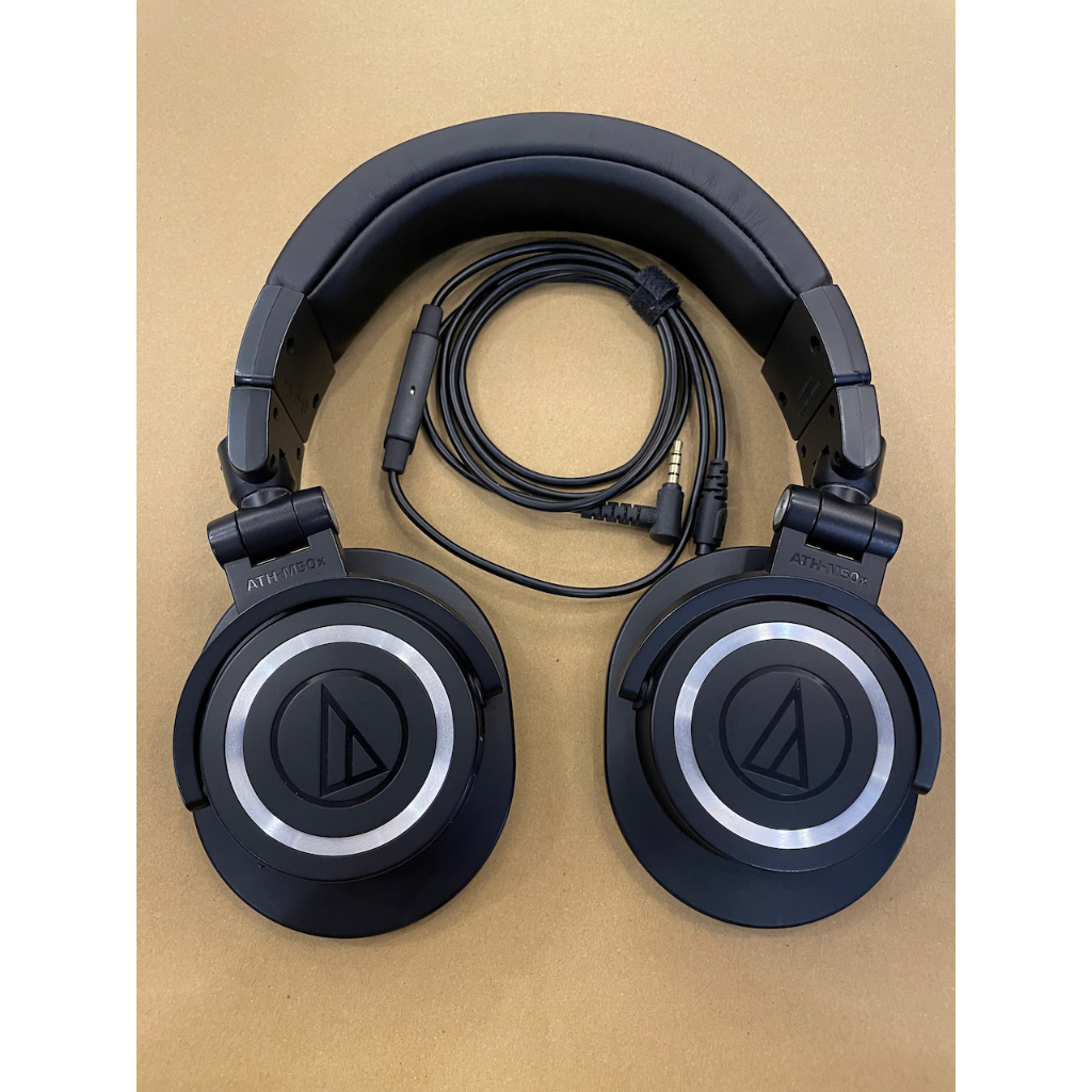 日本 鐵三角 M50xBT 監聽耳機 藍芽耳罩式耳機 二手 中古機 九成新 會議 麥克風 錄音