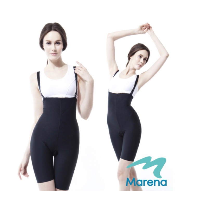 Marena 瑪芮娜 腹部加強膝上塑身美體褲 XL(肩帶可拆）
