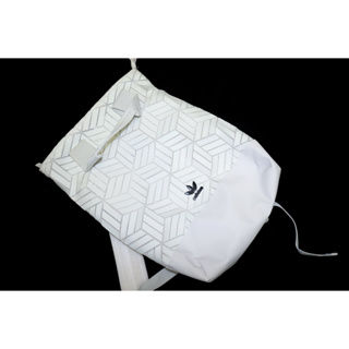 (日本帶回)(只背過一兩次) 白色Adidas Roll 3D Backpack White 3D菱格立體後背包