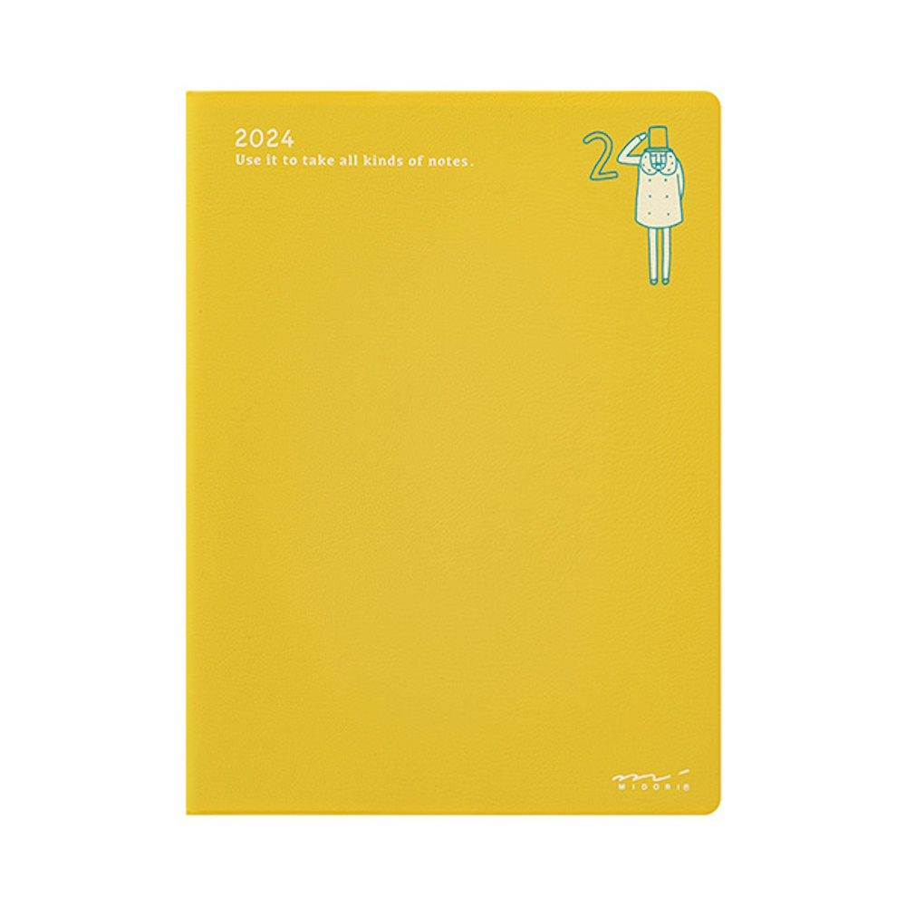 日本 MIDORI《2024 Pocket Diary 手帳 - 歐吉桑》A6 月間｜明進文房具