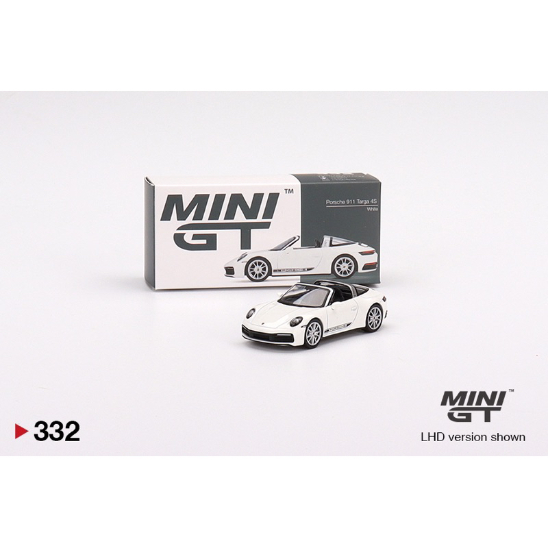 【STAN】全新現貨 MINI GT #332 Porsche 911 Targa 4s white 白 1/64