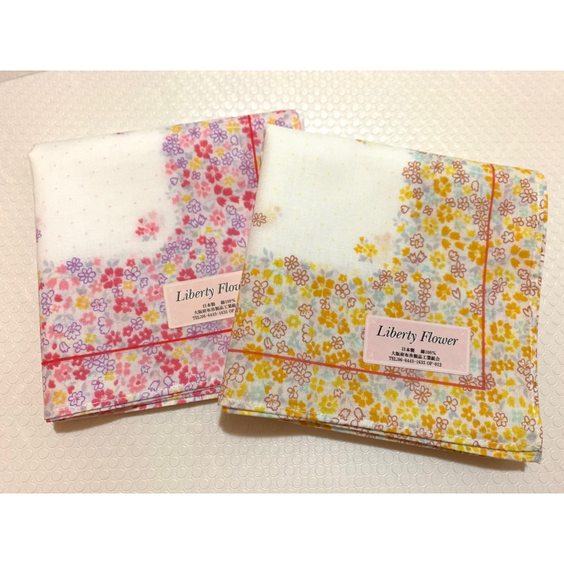 日本製 LIBERTY FLOWER 手帕 方巾 現貨