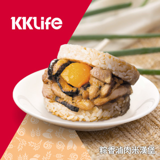 【KKLife】粽香滷肉米漢堡 (177±10g/顆；3顆/盒)