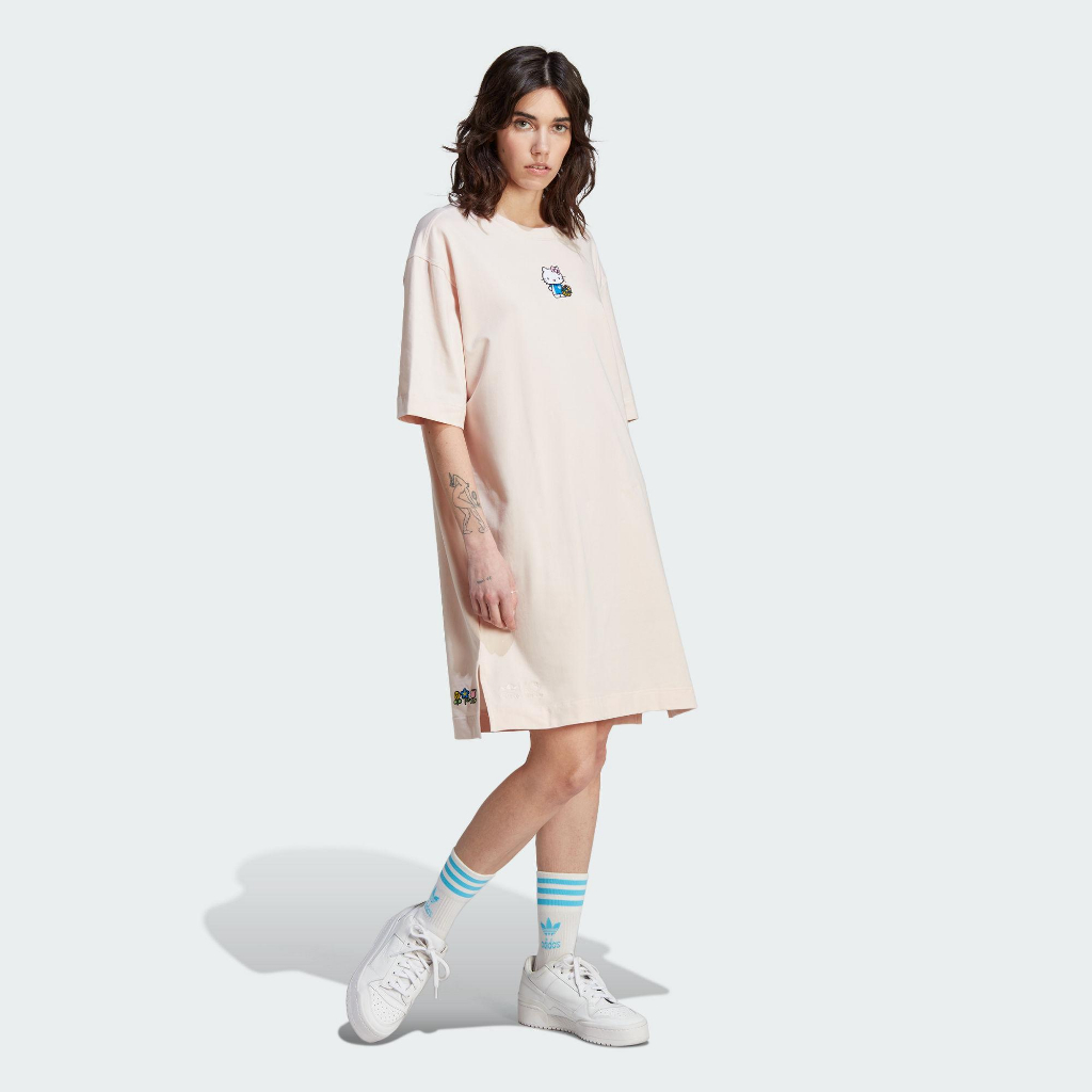 ADIDAS 女 長裙 HK DRESS 米白色 -II0764