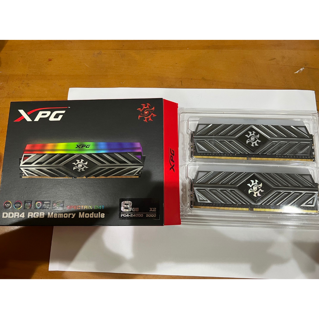 威剛 XPG Spectrix D41 DDR4 3000 8Gx2(16G) 記憶體 二手