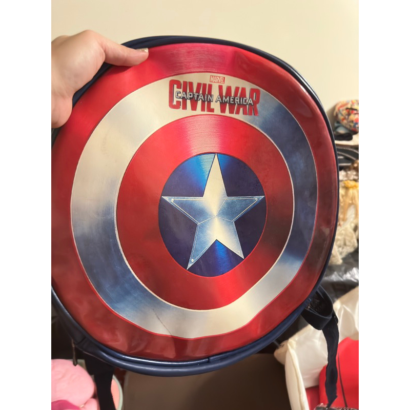 Marvel漫威 美國隊長盾牌造型後背包