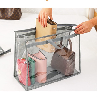 Nai Shop【 防水透明包包防塵袋】精品包 收納袋 衣櫃整理 掛袋儲物袋 可掛式