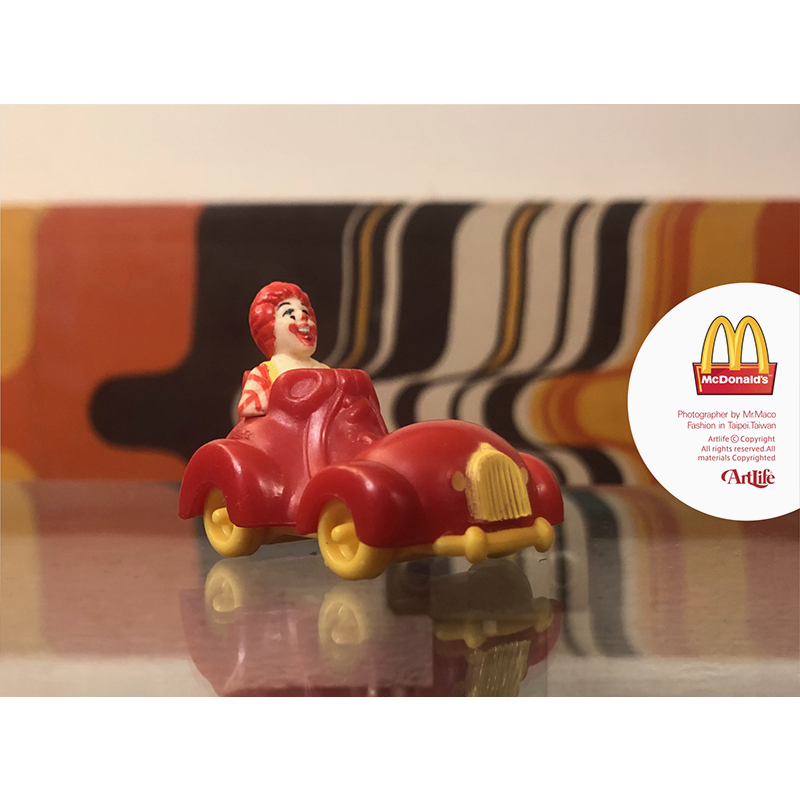 Artlife ㊁ McDonalds 1993 Happy Meal McTown 麥當勞 叔叔 紅靴 古董車