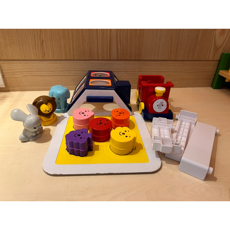 二手玩具*巧連智*寶寶版 巧虎ic火車組+水果鑲嵌組 動物火車