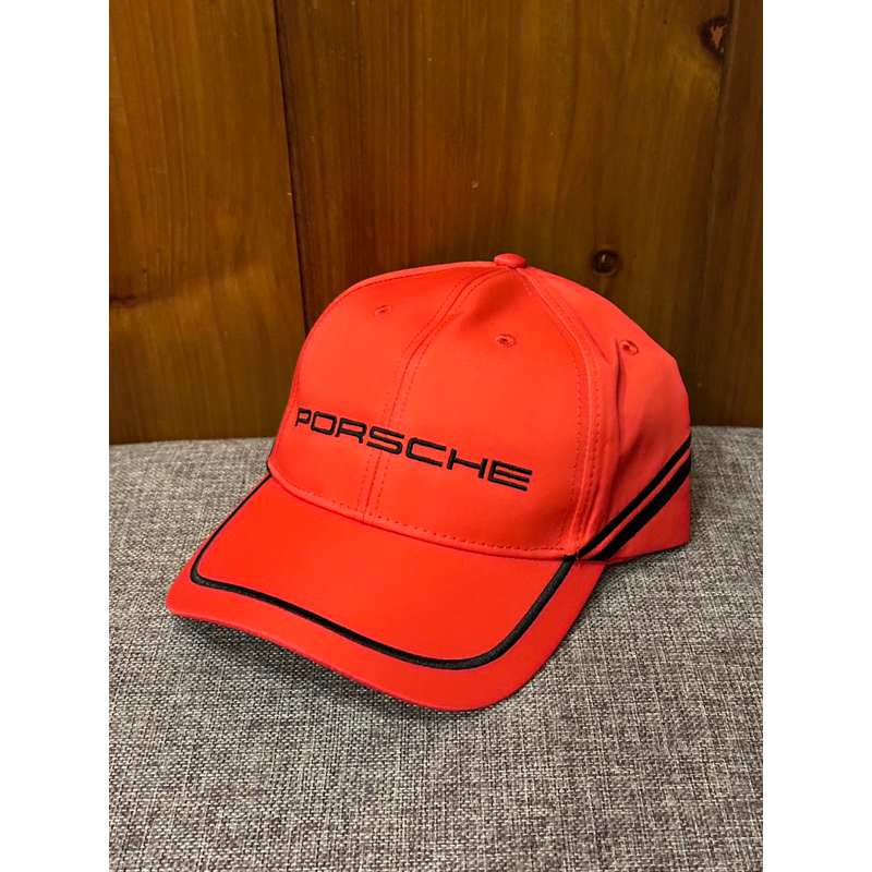 Porsche 保時捷 原廠 精品 紅色 logo 中性 帽子 棒球帽 老帽