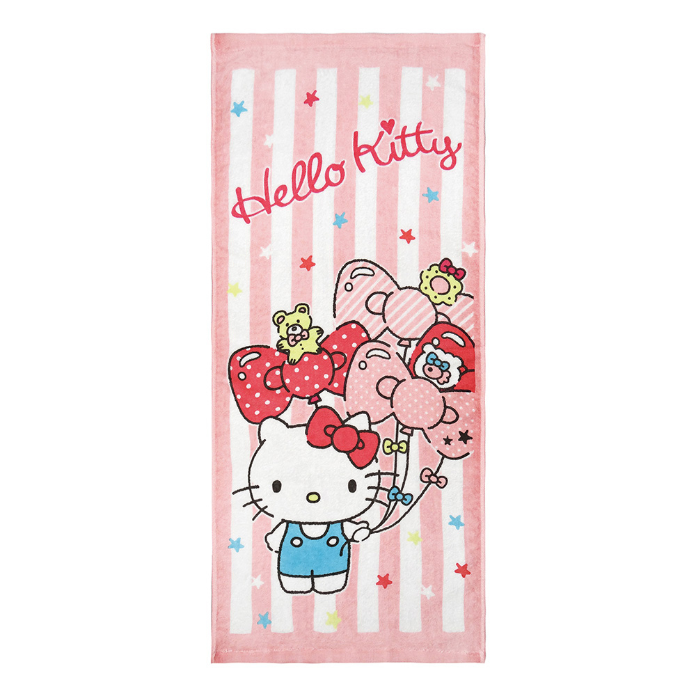 【生活工場】Hello Kitty蝴蝶結氣球毛巾76*34cm