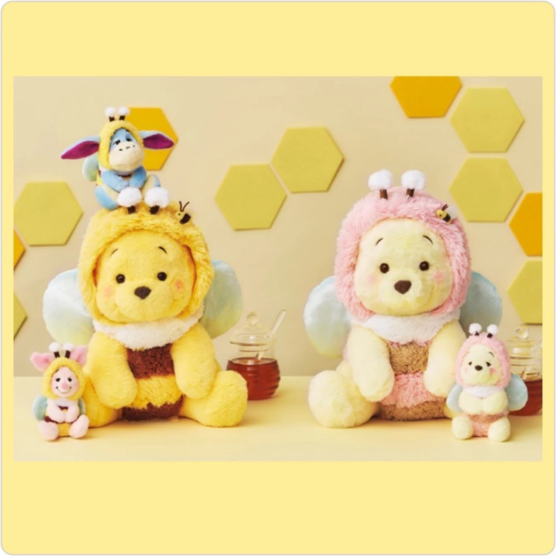 ✨現貨✨🎀朵兒日本代購 日本迪士尼 2023 蜜蜂維尼 小熊維尼 玩偶 絨毛娃娃 面紙套 維尼與好朋友 屹耳 小豬