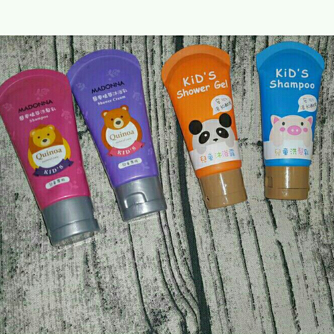 Kid's Shampoo Kid's Shower Gel 全新旅行組 兒童洗髮乳 沐浴露 各30ml 可站立牙刷