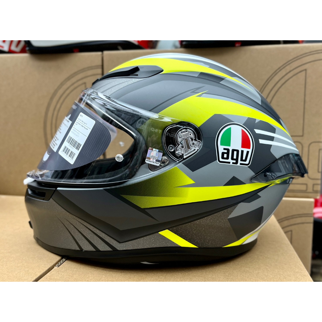 『Riderment』實體店面 ✨現貨✨AGV K6 S Excite 消光迷彩/螢光黃 全罩式安全帽 亞洲版公司貨