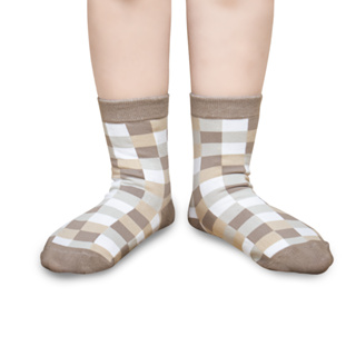 【in Pairs】馬賽克磚-米 中筒襪 童襪 防滑點點 止滑設計