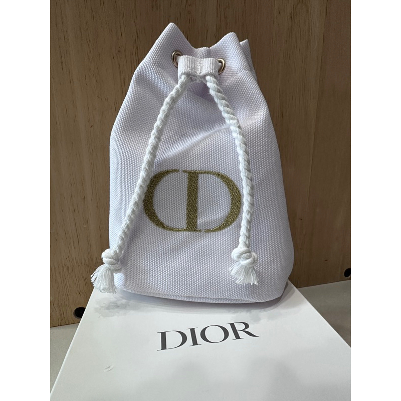 全新 現貨 Dior白金束口美妝包（正貨）