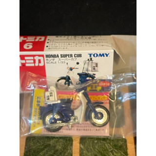 TOMY TOMICA 舊藍標 NO. 6 HONDA SUPER CUB 出前迅達 新車貼 附膠盒
