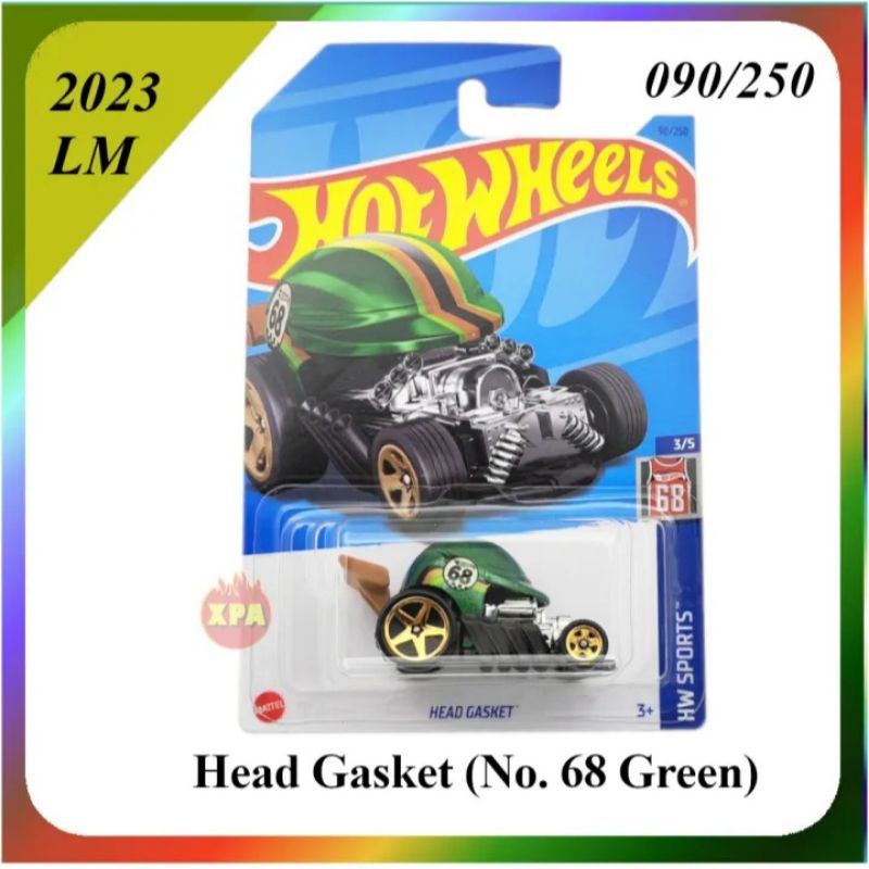 ^.^飛行屋(全新品)Hot Wheels 風火輪小汽車 金車//特殊造型車 HEAD GASKET安全帽車
