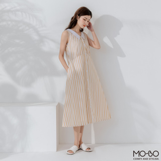 MOBO 綻放美麗配色條紋背心洋裝 / 06020867
