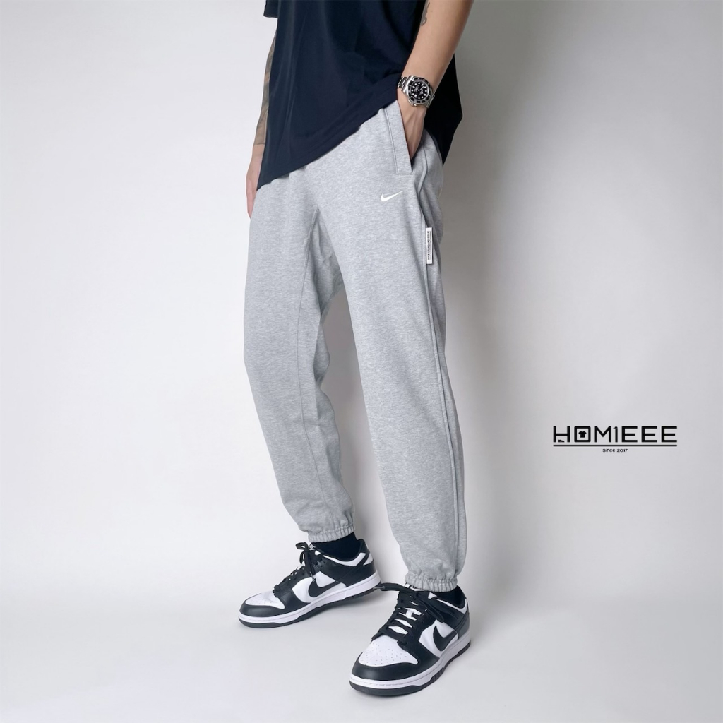 【Homieee】Nike Dri-fit 縮口長褲 棉褲 抽繩 口袋 灰色 CK6366-063