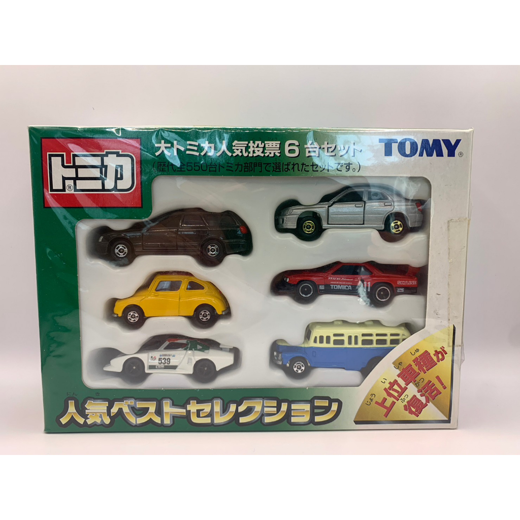 Tomica [絕版] 人氣投票6台set 盒組 Subaru 360 WRX / Skyline / 牛頭車