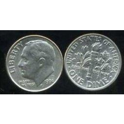 【全球硬幣】美國1994年 1角10分鎳幣one dime 稀有羅斯福總統 AU