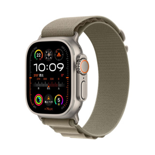 Apple Watch Ultra 2 (GPS + 行動網路) 49mm 鈦金屬錶殼/橄欖色高山錶環 智慧手錶 欣亞