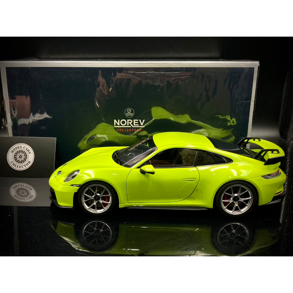【收藏模人】Norev Porsche 911 992 GT3 2021 尾翼版 酸綠色 1:18 1/18