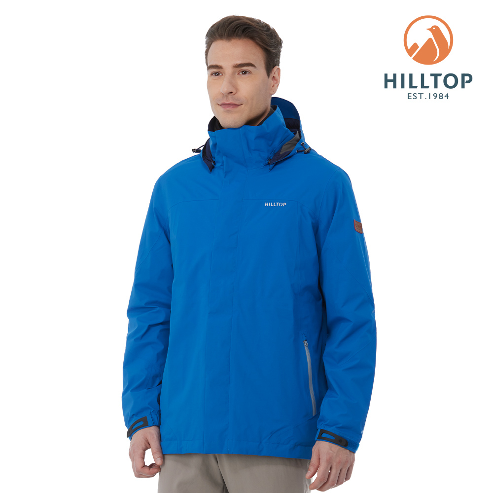 【HILLTOP山頂鳥】 GORE-TEX 單件式超輕量防水外套（可銜接內件） 男款 藍｜PH22XM06ECE0