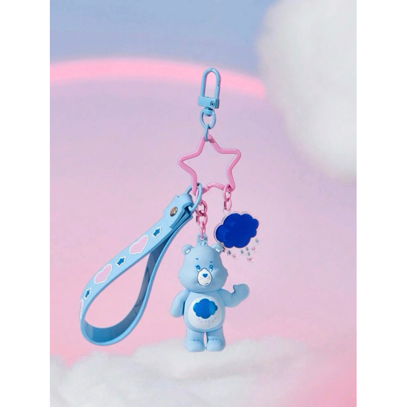 現貨Care Bears 彩虹熊🐻天空藍色☁️雲朵 鑰匙圈心形墜飾 吊飾 鑰匙圈