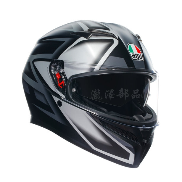 瀧澤部品 義大利 AGV K3 全罩安全帽 Compound 消光黑灰 內藏墨片 亞洲版 透氣舒適 實體店面