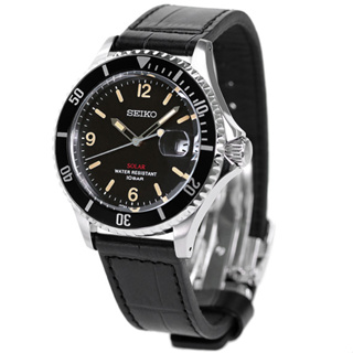 現貨 SEIKO SOLAR SZEV013 太陽能錶 41mm 日本製 黑色面盤 皮革錶帶 男錶女錶