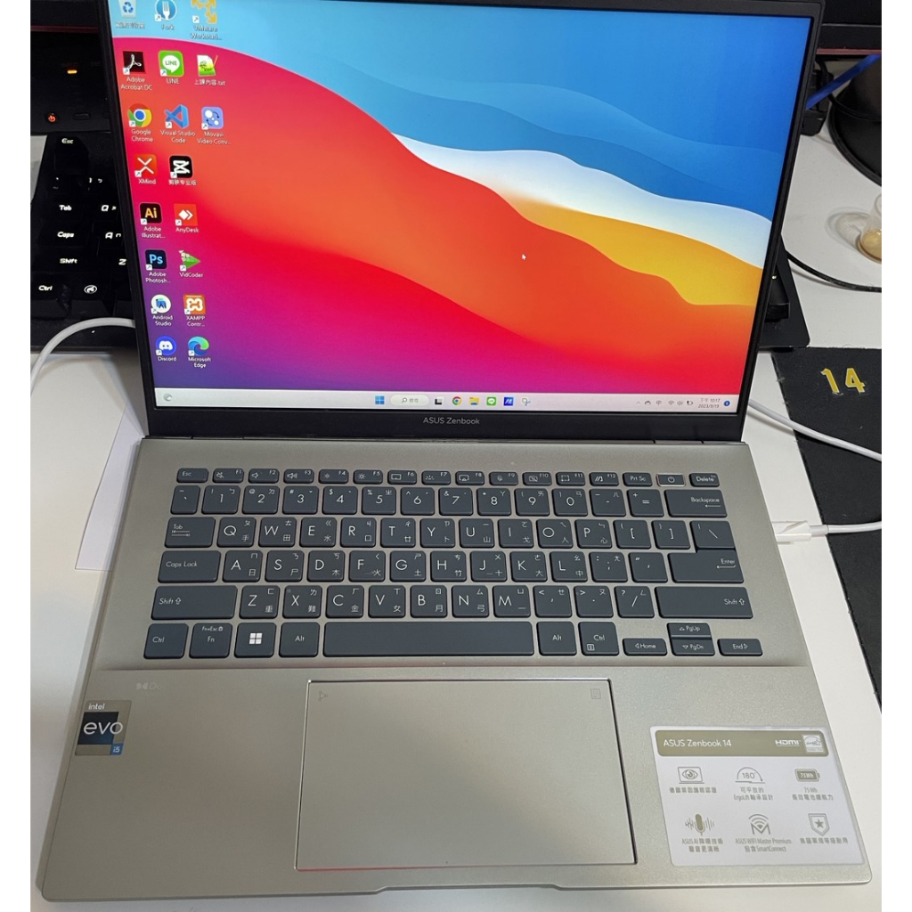 [二手自售 保固內] ASUS ZenBook 14吋  i5-1240P 16G 512G W11 UX3402