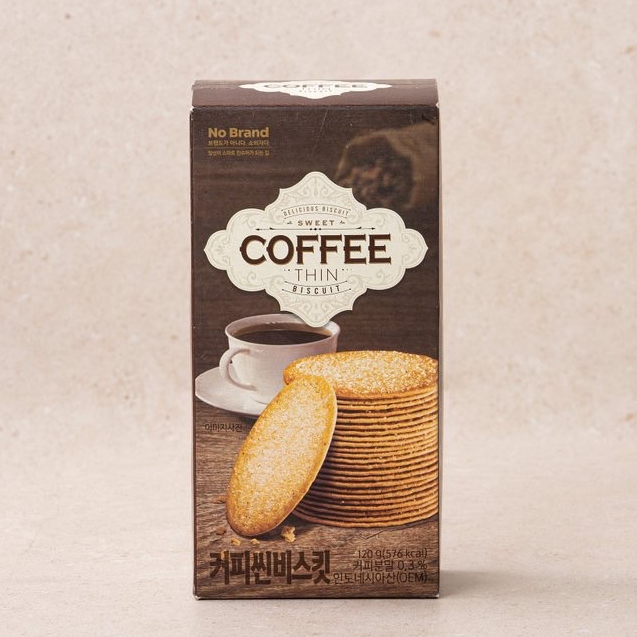 Hou's 韓國代購-韓國 No Brand 咖啡風味餅乾 咖啡薄餅 (120g)