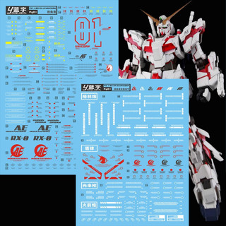 【Max模型小站】藍宇 PG 1/60 RX-0 UNICORN 獨角獸]鋼彈(附武器細節).專用水貼