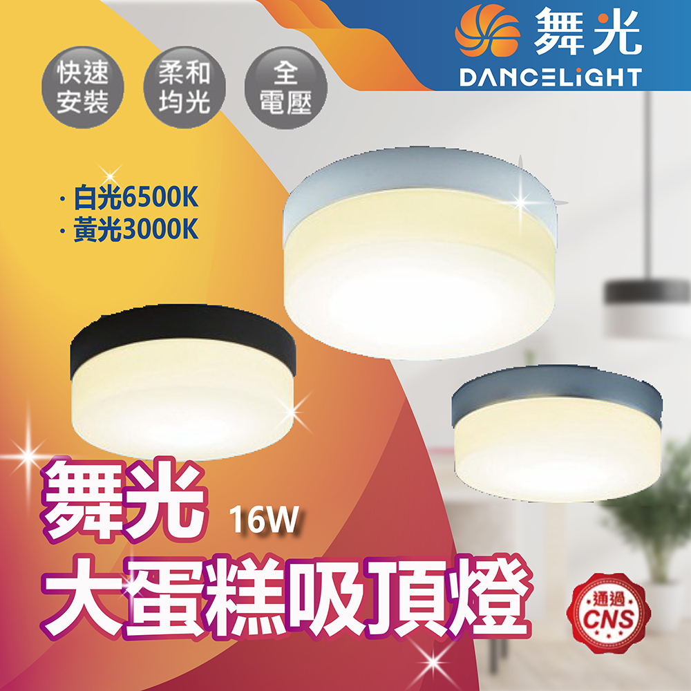 【登野企業】現貨 舞光 LED 蛋糕吸頂燈 大蛋糕16W 玄關 陽台 走廊 樓梯燈 全電壓 大珠