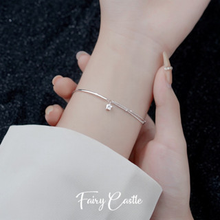 心享飾城 Fairy Castle♡【925純銀手鍊】韓/星光·韓系簡約星星鋯石小圓珠不對稱純銀手鍊 優雅迷人 銀飾