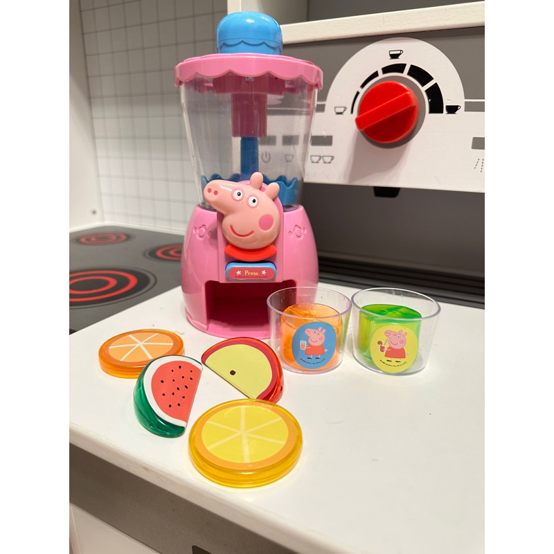二手✨佩佩豬果汁機玩具（無缺件）功能正常