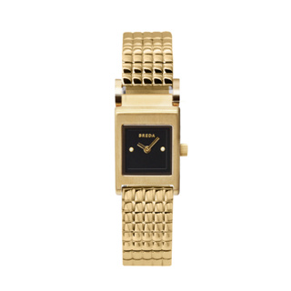 BREDA | REVEL系列設計 金框方形錶殼 鍍金錶帶 腕錶(1746B)