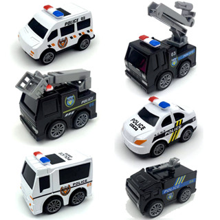 【Q版城市警車合金車】【臺灣現貨】玩具警車 玩具小汽車 小車車 口袋玩具車 MINI車 迴力車 救援警車 回力警車