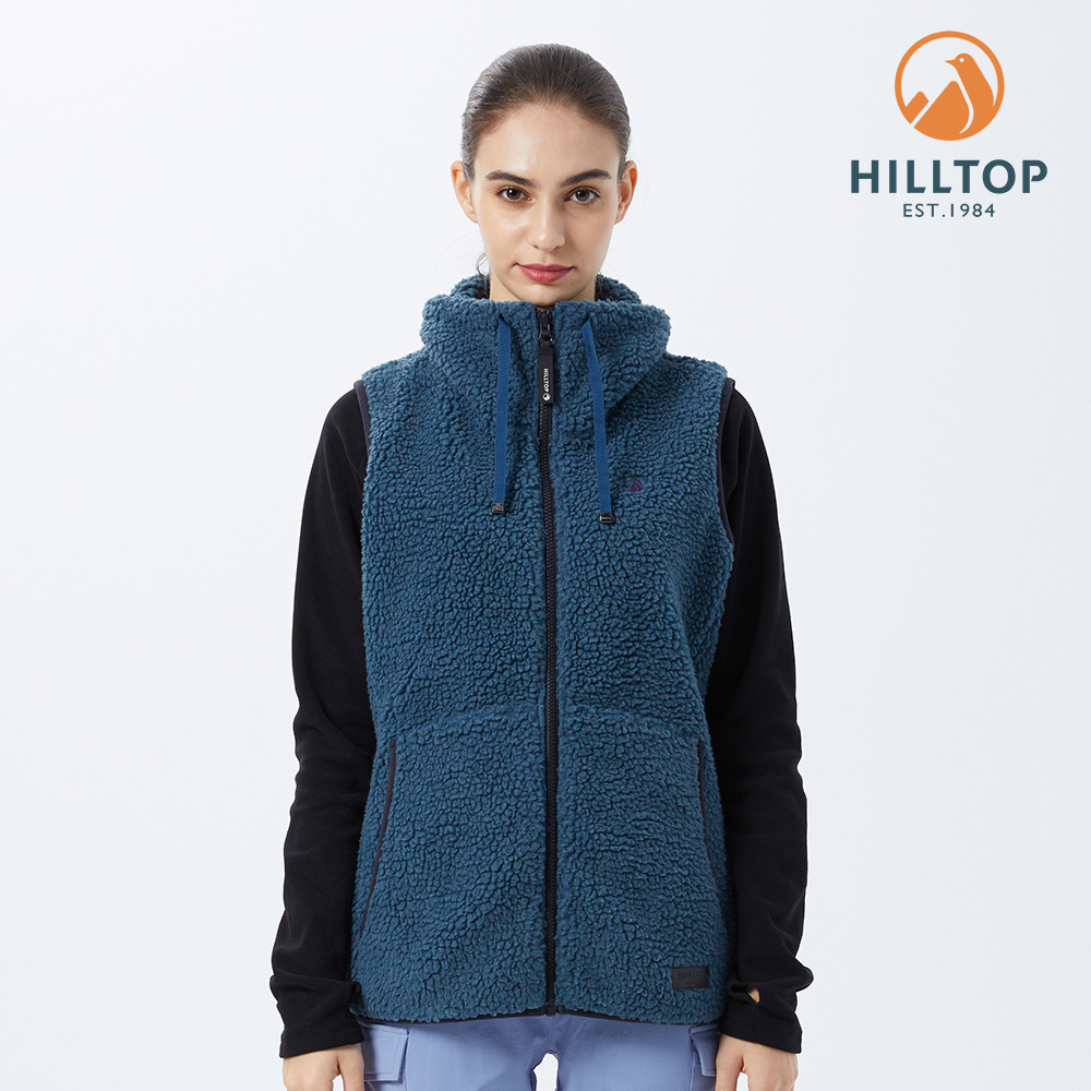 【HILLTOP山頂鳥】Ultra Comfort Fleece 女款保暖搖粒絨刷毛背心 藍綠｜PH25XF91ECE1