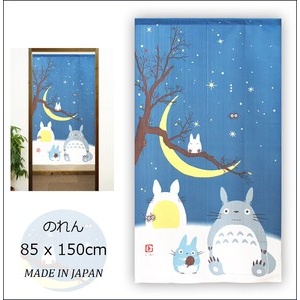 《預購》日本製 吉卜力 龍貓 滿版圖案 門簾(冬天的天空和新月) 85x150cm｜小鶴日貨
