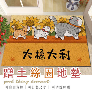 💖全新上架💖 臺灣出貨 貓咪刮土地墊 絲圈地墊 刮泥地墊 不規則地墊可剪裁 可擦洗家用防水防油可擦洗pvc 地墊
