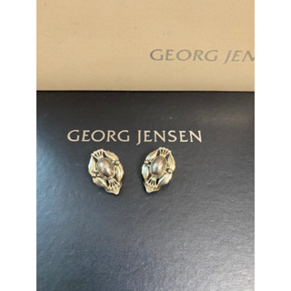 Georg Jensen喬治傑生GJ2000年度首刻銀石夾式耳環