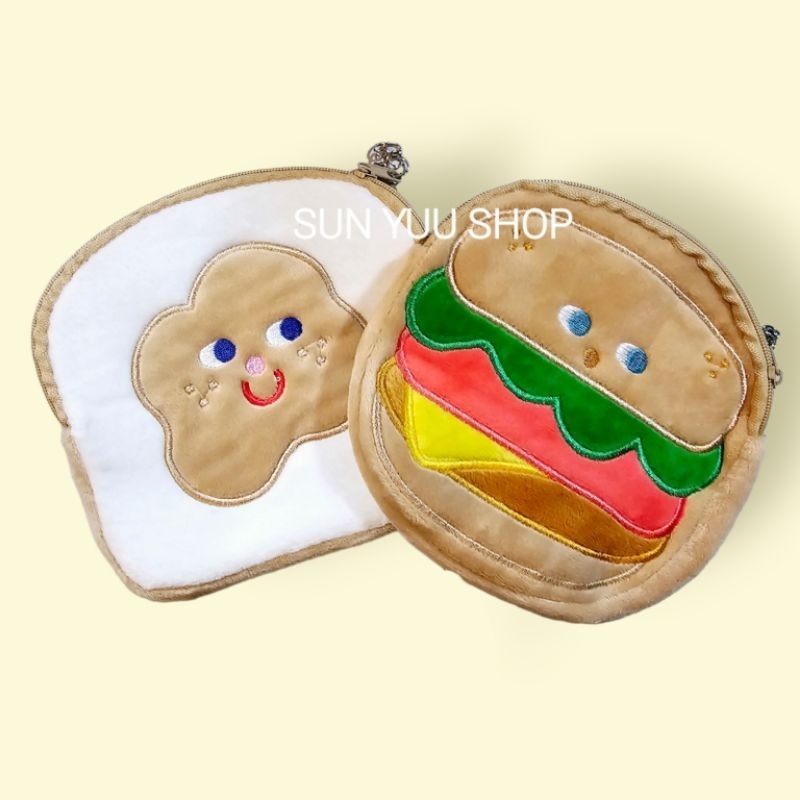 零錢包 漢堡吐司麵包造型 小收納包 創意零錢包 可愛零錢包 台灣出貨
