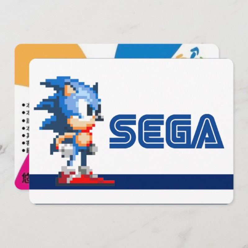 音速小子 Sonic 悠遊卡E (實體為悠遊卡、非貼紙)： SEGA 經典電玩人物 強力磁鐵