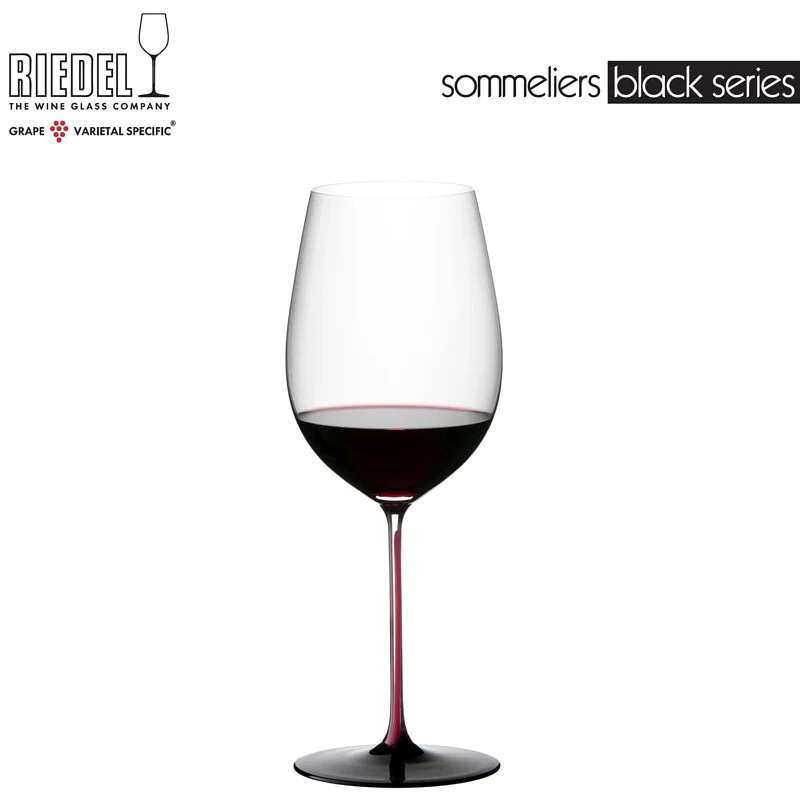 🔴 限量 🔴 Riedel｜Sommeliers R-Bordeaux波爾多 手工紅梗黑底 酒杯（單入盒裝）
