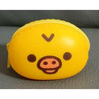 * 日本 Rilakkuma 拉拉熊 小黃雞 造型 矽膠 萬用 迷你 小物 收納包 零錢包