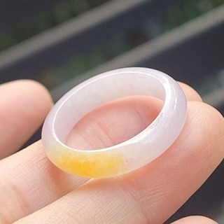 嗨，寶貝銀飾珠寶* 緬甸玉A貨 翡翠飾品☆保證A貨 放光 冰糯種 紫羅蘭帶黃翡翡翠 玉戒 戒指☆玉石 翡翠10-27